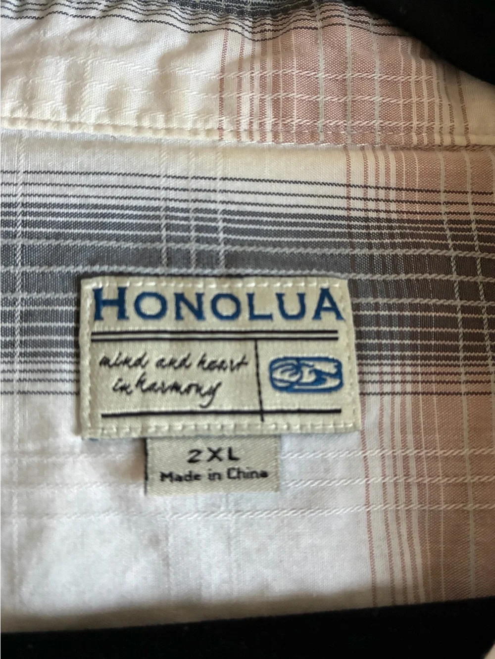 Men’s Honolua Short-Sleeve Plaid Button-Up Shirt - White with Red & Gray Stripes
